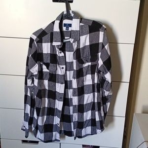 Black and White Buffalo check plaid button up shirt